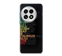 Think Positive Words Quotes Case Cover Custodia per OnePlus 13