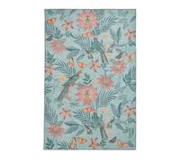 Think Rugs Catherine Lansfield Amaya - Tappeto lavabile, motivo: uccelli tropicali, colore: verde