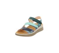 Think! Sandalo da donna Meggie fodera in pelle, Aqua Kombi 9040, 40 EU