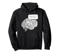 Think, While It's Still Legal: Free Speech & Thinking Brain Felpa con Cappuccio