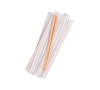 ThinkBio® PALETTA IN LEGNO BIO PER CAPPUCCINO IMBUSTATA SINGOLARMENTE 17,8cm COMPOSTABILI AL 100% - 1 confezione da 1000 palette