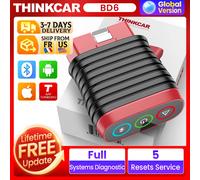 THINKCAR BD6 Bluetooth Scanner Strumento diagnostico per auto OBD2 Scanner Sistema completo Diagnosi 5 Reset Diagnosi automatica gratuita Lettore di codici OBD