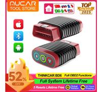Thinkcar BD6 OBD2 Scanner Strumento diagnostico del sistema completo 5 Reset Lettore di codici per auto wireless gratuito a vita per Android Iphone VS BT200