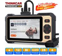 THINKCAR THINKSCAN 662 Strumento diagnostico per auto ECM TCM ABS SRS Sistema Scanner 12 RESET Controllo bidirezionale Lettore di codici CANFD Obd2 THINKCAR 662