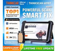 THINKCAR THINKSCAN 689BT Strumento Diagnostico Automobilistico per Programmazione Chiavi AI Scanner OBD2 Bidirezionale Codifica ECU CANFD DOIP 34 Reset