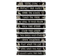 Thinkday Segno vichingo nordico codice vichingo decorazione da parete placca runa celtica placca scandinava vichinghi barca bussola valknut nordica medievale Vegvisir rune per la casa cucina mitologia