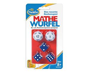 ThinkFun - 76317 Math Dice - Migliora il tuo punteggio in matematica in modo giocoso. Tutti i tipi di calcolo sono consentiti, ma non obbligatori. Con una pratica borsa da trasporto.