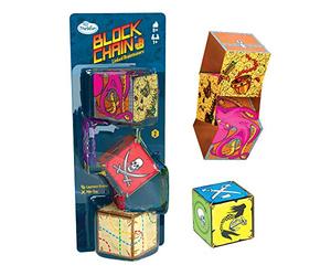 ThinkFun 76424 - Block Chain: Pirati - I Nuovi Laser Brainteaser Ragazze e Ragazzi a Partire dagli 8 Anni di età. Allenamento del Cervello con Catene a cubetti, Perfetto da Portare e