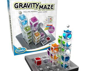 ThinkFun - Gravity Maze, Giochi 8 Anni, 60 Sfide di logica per Bambini | Gravity Maze con 60 sfide: costruisci le torri e guida la biglia all'obiettivo. Gioco di logica per bambini 8 anni.