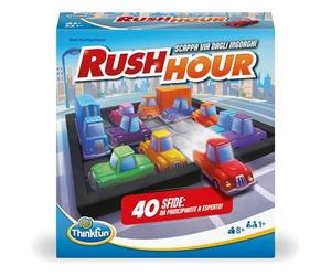 ThinkFun - Rush Hour, Gioco di Logica con 40 Sfide, da 8 Anni | Libera l'auto rossa dagli ingorghi risolvendo 40 sfide di difficoltà crescente. Gioco di logica per 1 giocatore, da 8 anni.