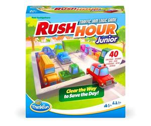 ThinkFun - Rush Hour Junior, Gioco di Logica con 40 Sfide, 5+ Anni | Rush Hour Junior con 40 sfide: muovi i veicoli e libera il camion dei gelati. Gioco di logica per bambini dai 5 anni.