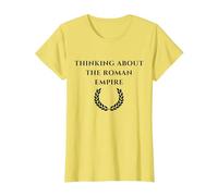 Thinking About The Roman Empire Frase Divertente, Meme Maglietta, Donna, Limone, XS