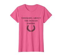 Thinking About The Roman Empire Frase Divertente, Meme Maglietta, Donna, Rosa mélange, XL