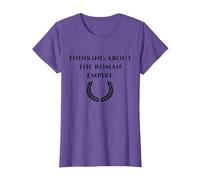 Thinking About The Roman Empire Frase Divertente, Meme Maglietta, Donna, Viola mélange, XL