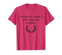 Thinking About The Roman Empire Frase Divertente, Meme Maglietta, Uomo, Rosso mélange, L
