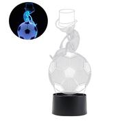 Thinking Football Boy Design Lampada 3D LED Night Light Touch Switch 7