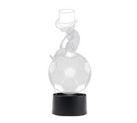 Thinking Football Boy Design Lampada 3D LED Night Light Touch Switch 7