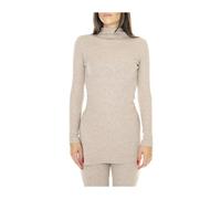 Thinking MU - Maglione a collo alto a coste - - Knitwear - Donna - Beige - M