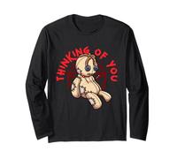 Thinking of You - Bambola voodoo con horror divertente per Halloween, colore: rosso Maglia a Manica