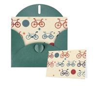 Thinking of You Biglietti con buste, biglietto di auguri con bicicletta, biglietti vuoti per tutte le occasioni, biglietto di ringraziamento per inviti di nozze, San Valentino, 10 x 15 cm