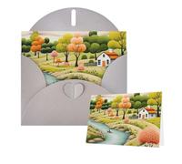 Thinking of You Biglietti con buste, biglietto di auguri Country Lifestyle per tutte le occasioni, compleanno, ringraziamento, biglietti per inviti di nozze, San Valentino, 10 x 15 cm