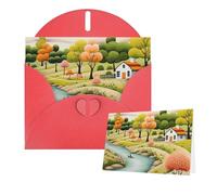 Thinking of You Biglietti con buste, biglietto di auguri Country Lifestyle per tutte le occasioni, compleanno, ringraziamento, biglietti per inviti di nozze, San Valentino, 10 x 15 cm