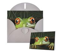 Thinking of You Biglietti con buste, biglietto di auguri rana che sbircia dal portafoglio, biglietti vuoti per tutte le occasioni, biglietto di ringraziamento per inviti di nozze, San Valentino, 10 x