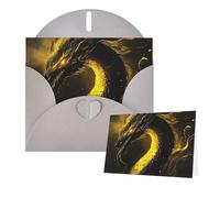 Thinking of You - Biglietti con buste con drago giallo, biglietti vuoti neri per tutte le occasioni, biglietto di simpatia, biglietti di ringraziamento per inviti di nozze, feste di compleanno