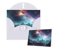 Thinking of You - Biglietti con buste, grafica 3D, spazio universo, biglietti vuoti per tutte le occasioni, biglietto di simpatia, biglietto di ringraziamento per inviti di nozze, feste di compleanno