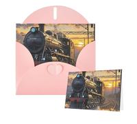 Thinking of You Biglietti con buste, treno a vapore Depart, biglietti vuoti per tutte le occasioni, biglietto di simpatia, biglietto di ringraziamento per inviti di nozze, feste di compleanno