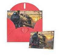 Thinking of You Biglietti con buste, treno a vapore Depart, biglietti vuoti per tutte le occasioni, biglietto di simpatia, biglietto di ringraziamento per inviti di nozze, feste di compleanno