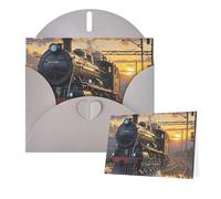 Thinking of You Biglietti con buste, treno a vapore Depart, biglietti vuoti per tutte le occasioni, biglietto di simpatia, biglietto di ringraziamento per inviti di nozze, feste di compleanno