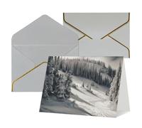 Thinking of You - Biglietti vuoti con buste, foresta coperta di neve, per tutte le occasioni, biglietto di condoglianze, biglietti di ringraziamento per inviti di nozze, feste di compleanno