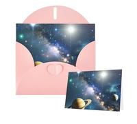 Thinking of You - Biglietti vuoti con buste, pianeti, stelle e galassia, per tutte le occasioni, biglietto di simpatia, biglietti di ringraziamento per inviti di nozze, feste di compleanno