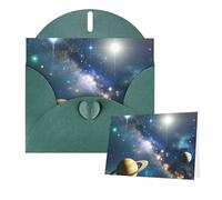 Thinking of You - Biglietti vuoti con buste, pianeti, stelle e galassia, per tutte le occasioni, biglietto di simpatia, biglietti di ringraziamento per inviti di nozze, feste di compleanno