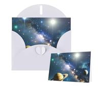 Thinking of You - Biglietti vuoti con buste, pianeti, stelle e galassia, per tutte le occasioni, biglietto di simpatia, biglietti di ringraziamento per inviti di nozze, feste di compleanno