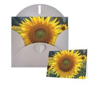 Thinking of You - Biglietto di ringraziamento con busta, 15 x 10 cm, con scritta "The most beautiful sunflower", vuoto, per tutte le occasioni
