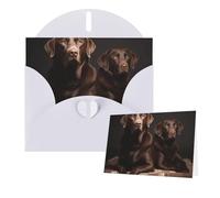 Thinking of You - Biglietto di ringraziamento con busta, motivo: Labrador Retriever, 15 x 10 cm, per tutte le occasioni