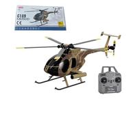 Thinkizen MD500 C189 Little Bird RC Helicopter, 1:28 2.4G 4CH Flybarless elicottero militare RC Aircraft con doppio motore brushless, acrobazie one-chiave e tenuta di altitudine, regalo aereo per