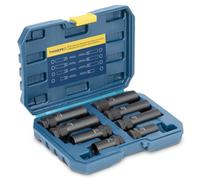 Thinkpro Kit di 8 pezzi per la rimozione dei blocchi, set di chiavi metriche SAE per una facile rimozione dei dadi di bloccaggio sulle chiavi degli pneumatici aftermarket e di fabbrica