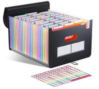 ThinkTex 26 Tasche Raccoglitore Documenti Espandibile,A4 Cartellina Porta Documenti/Organizzatore Portadocumenti Da Scrivania,Multicolore Fisarmonica Faldoni per Ufficio Scuola Casa Viaggio