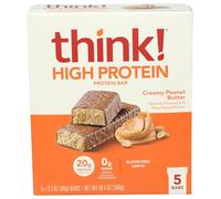 thinkThin Creamy Peanut Butter High Protein Bars, 5 count, 310ml