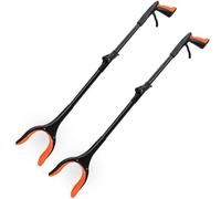 THINKWORK Confezione da 2 raccoglitori per lettiere per adulti, 81 cm, pieghevoli, per anziani, per aiutare a afferrare le mani per disabili, resistente, raccogli rifiuti portatile (arancione)