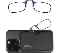 ThinOptics Occhiali Da Lettura 1.50 Cornice Viola Con Custodia Compatta Universale - Unisex Uomo Donna - Occhiali Da Lettura Force 1.50 Compatti, Pieghevoli E Leggeri Con Tecnologia Flex-fit