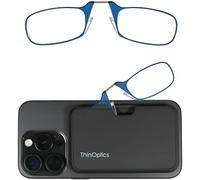 ThinOptics Occhiali Da Lettura 2.00 Cornice Blu Con Custodia Compatta Universale - Unisex Uomo Donna - Occhiali Da Lettura Force 2.00 Compatti, Pieghevoli E Leggeri Con Tecnologia Flex-fit