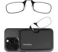 ThinOptics Occhiali da lettura con custodia universale, Graduazione di 1.00 resistenza, montatura nera