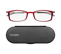 ThinOptics Occhiali Lettura Brooklyn 2.50, Montatura Rossa, Custodia Milano