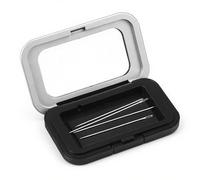 Thinp Custodia magnetica per aghi da cucito, con coperchio in acrilico trasparente, rettangolare, portatile, sicura, per cucito, trapuntatura, artigianato, piccoli spilli (piccola)