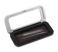 Thinp Custodia magnetica per aghi da cucito, con coperchio in acrilico trasparente, rettangolare, portatile, sicura, per cucito, trapuntatura, artigianato, piccoli spilli (media)