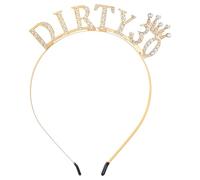 Thinp Dirty Thirty 30° compleanno corona Dirty Thirty 30° compleanno fasce per capelli 30° compleanno tiara oro 30° compleanno fascia per donne feste di compleanno accessori decorativi